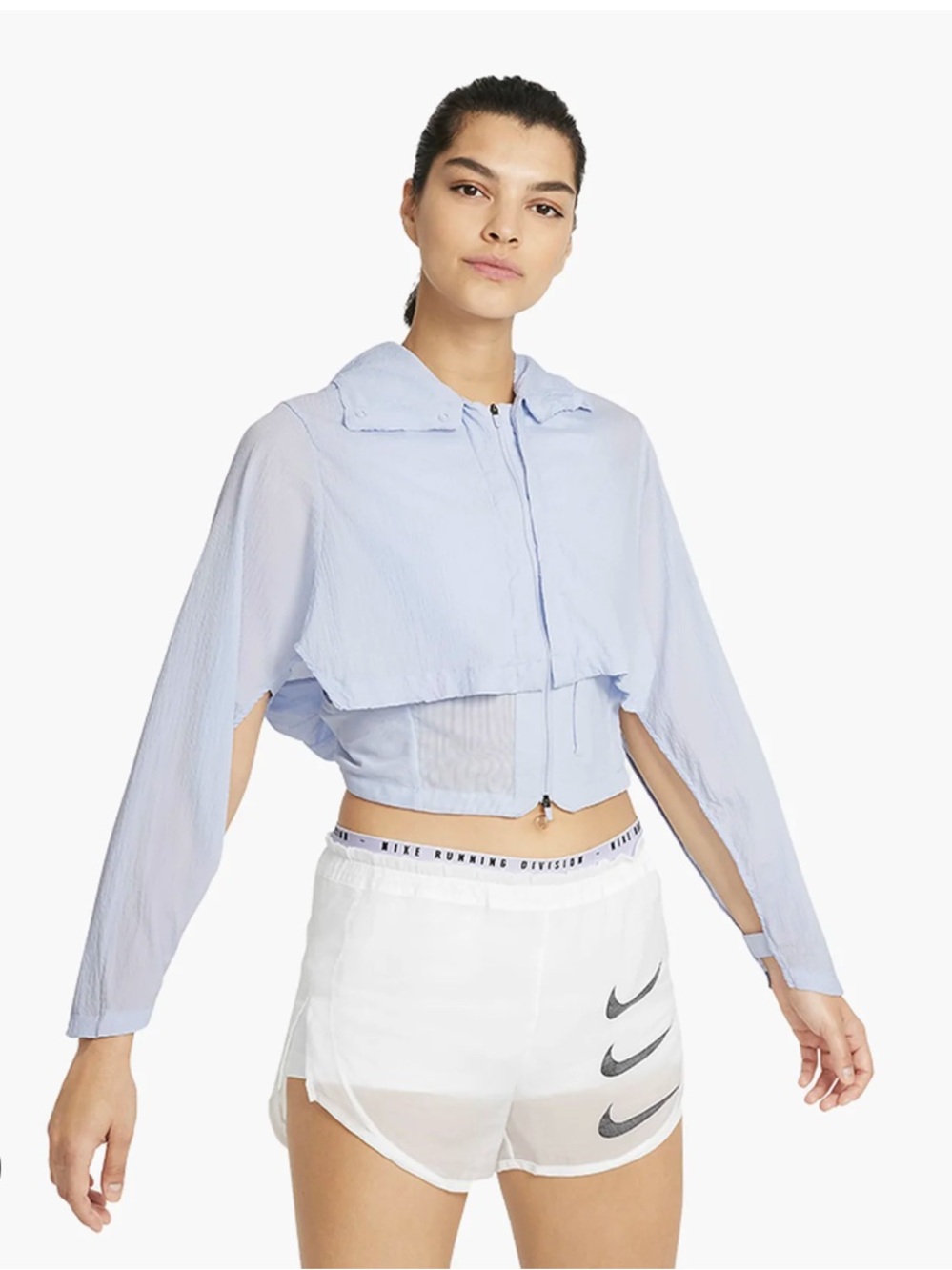 Nike Run Division 2 in 1 Packable Run Jacket and Vest Light Blue